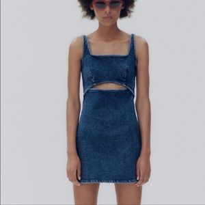 Zara Denim Cut Out Dress - BRAND NEW W TAGS